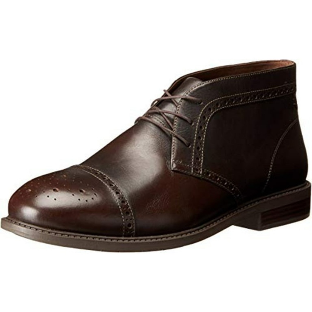 NEW!! Men’s Dunham Gavin Chocolate Leather Cap Toe Chukka Boot Size 9D